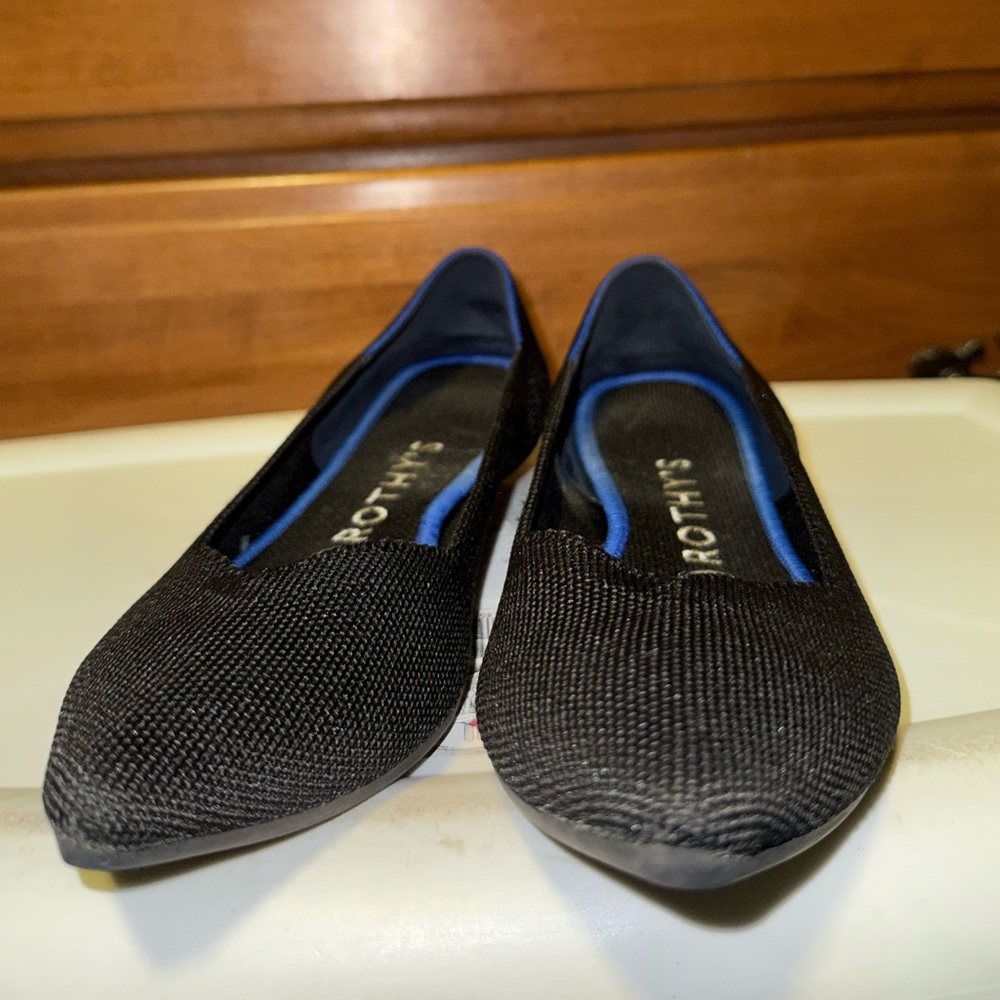 Rothy's Black Pointed Toe Flats